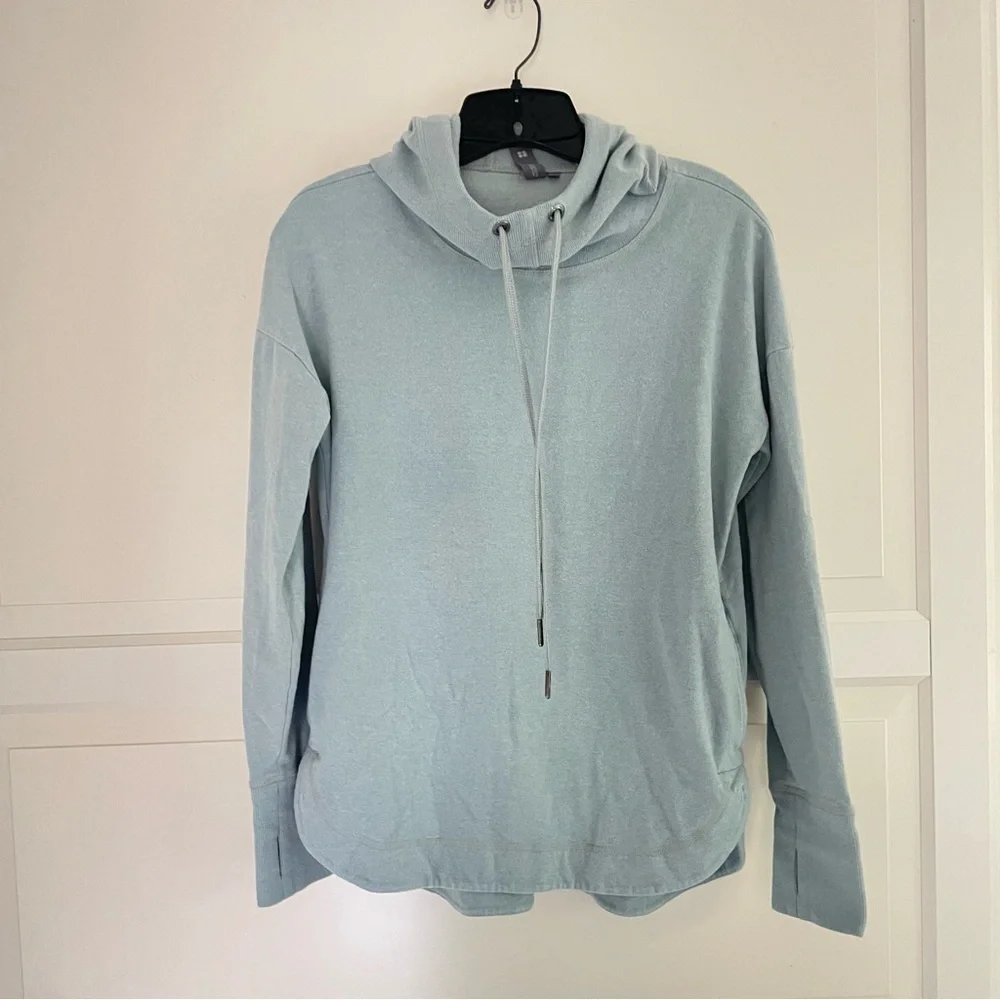 Sweaty Betty escape luxe hooded sweatshirt hoodie blue 41006 - Picture 3 of 8